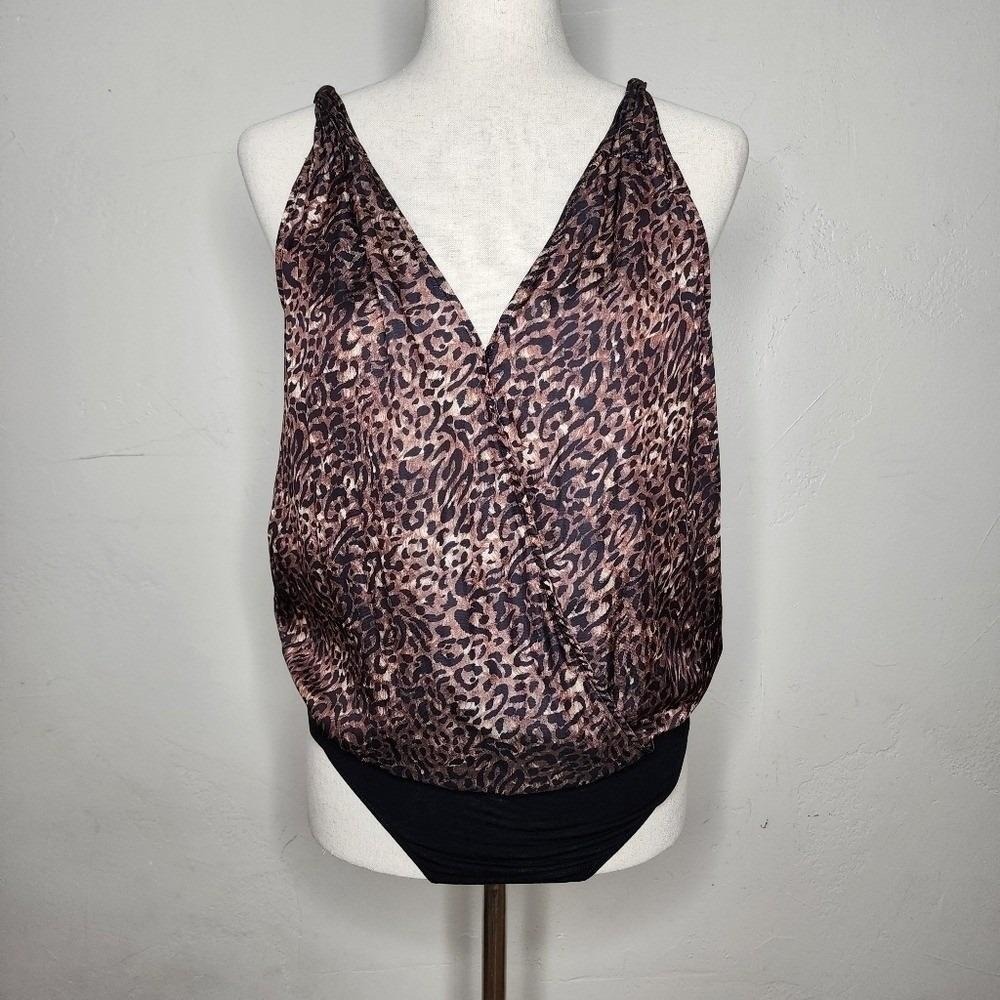 PAIGE Nadynne Animal Print Tank‎ Bodysuit Size Small